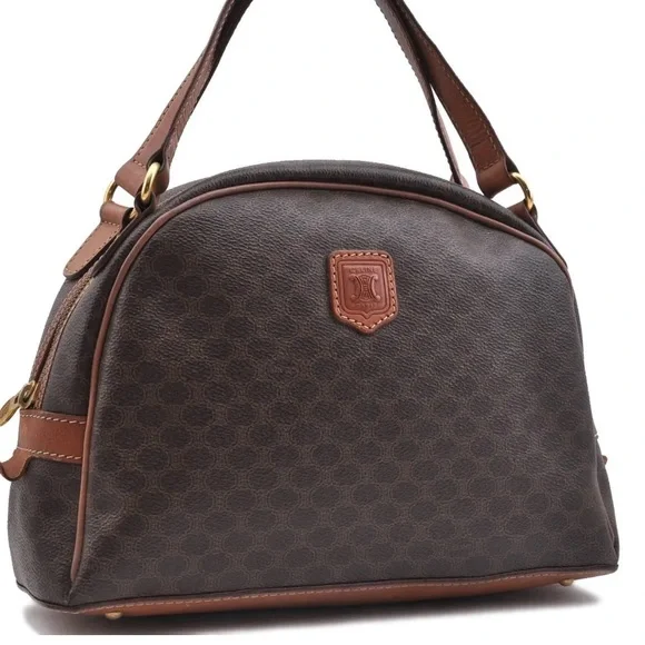 CELINE MACADAM PATTERN SATCHEL BAG with COA - Picture 1 of 9